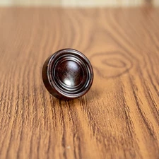 Vintage Radio Knob 1pc Deco Brown 1930s Bakelite 1/4" Opening w/ Set Screw
