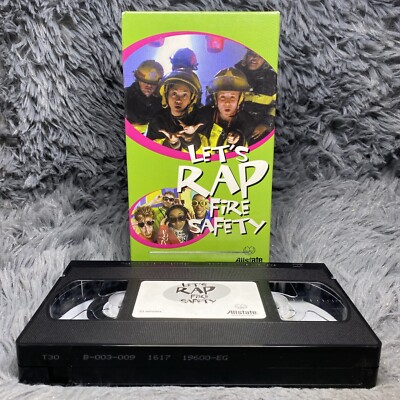 Lets Rap Fire Safety VHS Tape 2000 Allstate Kids Firefighter Educational Program