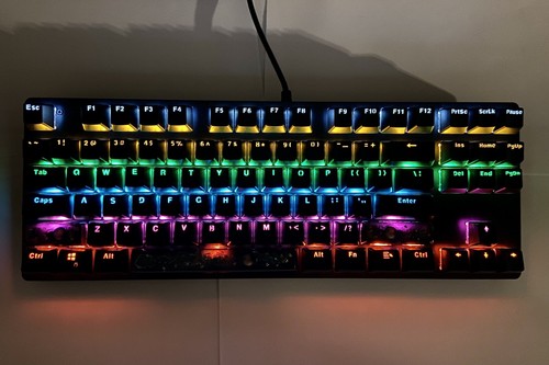 Space Galaxy Starry Night Gaming Keyboard RGB Rainbow Backlit K550 Mechanical - Picture 7 of 11