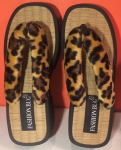 bamboo leopard sandals