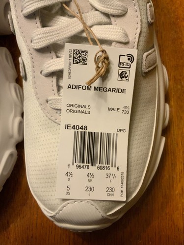 Adidas Men's Adifom Megaride, Style#IE4048,Size 5, Crystal White/Silver Metallic - Picture 3 of 8