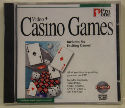 Casino Games CD-Rom software - Includes Six Exciting Games - Multimedia IBM NEW