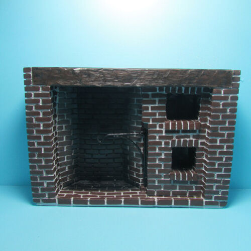 Maison de poupée miniature coloniale promenade dans la cuisine cheminée en brique YM0244 - Photo 1 sur 4