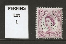 GB PERFIN - Lot 1 - QEII 6d wilding "W K & S" - good condition