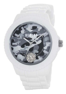 Versus Versace Tokyo Grey Dial White Silicone Strap Quartz