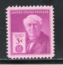 945 * THOMAS A EDISON *   U.S. Postage Stamp Single MNH  