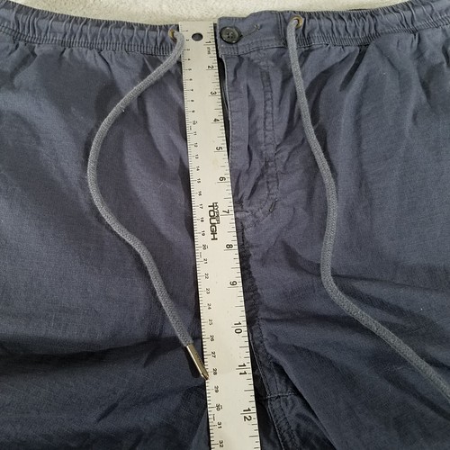 Pantalones cortos Prana para hombre medianos azul chino cordones elásticos de cintura - Imagen 8 de 10