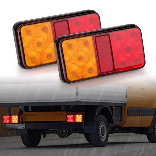 LED Trailer Lights Kit Tail Lights Submersible 5 Core Wiring Plug Caravan Boat - Picture 5 of 24