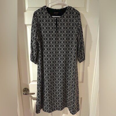 abstract patterned geometric silk tunic office professional loose fit dress