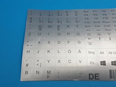 Autocollants De Clavier PC Portable Allemand - Blanc 89 Touches Disposition QWERTZ (Ü, Ö, Ä)