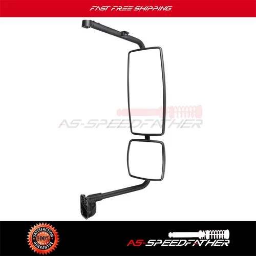 For 02-18 International Durastar 4200 4300 Right Hand Side Complete Mirror Black