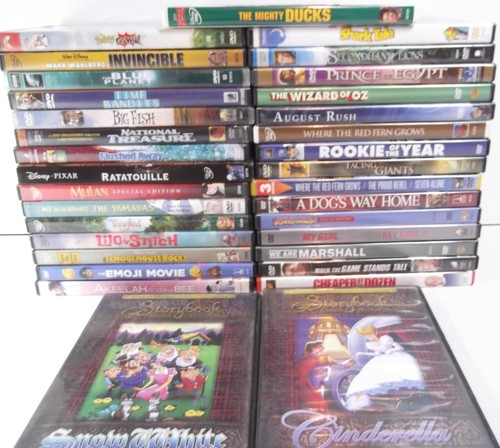 33 DVD lot KIDS cartoon,shark tale,mighty ducks,rugrats,ratatouille,wizard of oz