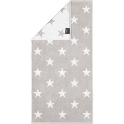 Cawö Handtücher NEW STARS Sterne groß 6260 platin/weiß - 76 Grau NEU & OVP