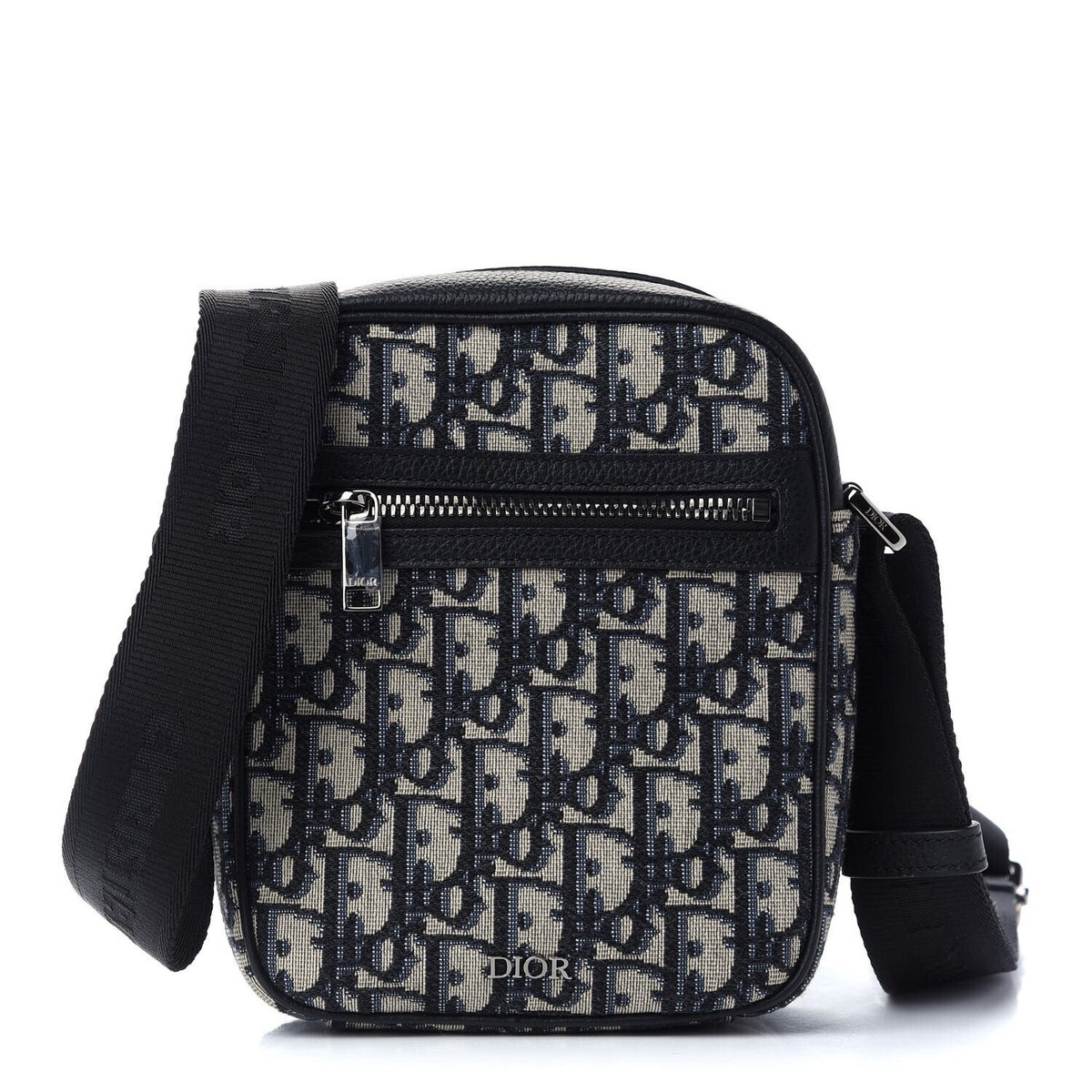Dior Oblique Blue Beige Black Vertical Messenger Pouch Dior Oblique Blue Beige Black Vertical Messenger Pouch