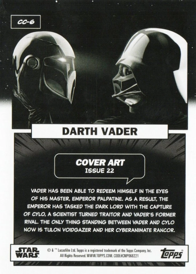 Star Wars Flagship 2023 RED PARALLEL Comic Art Cover CC-6 Darth Vader #10/10 - Image 2 of 2