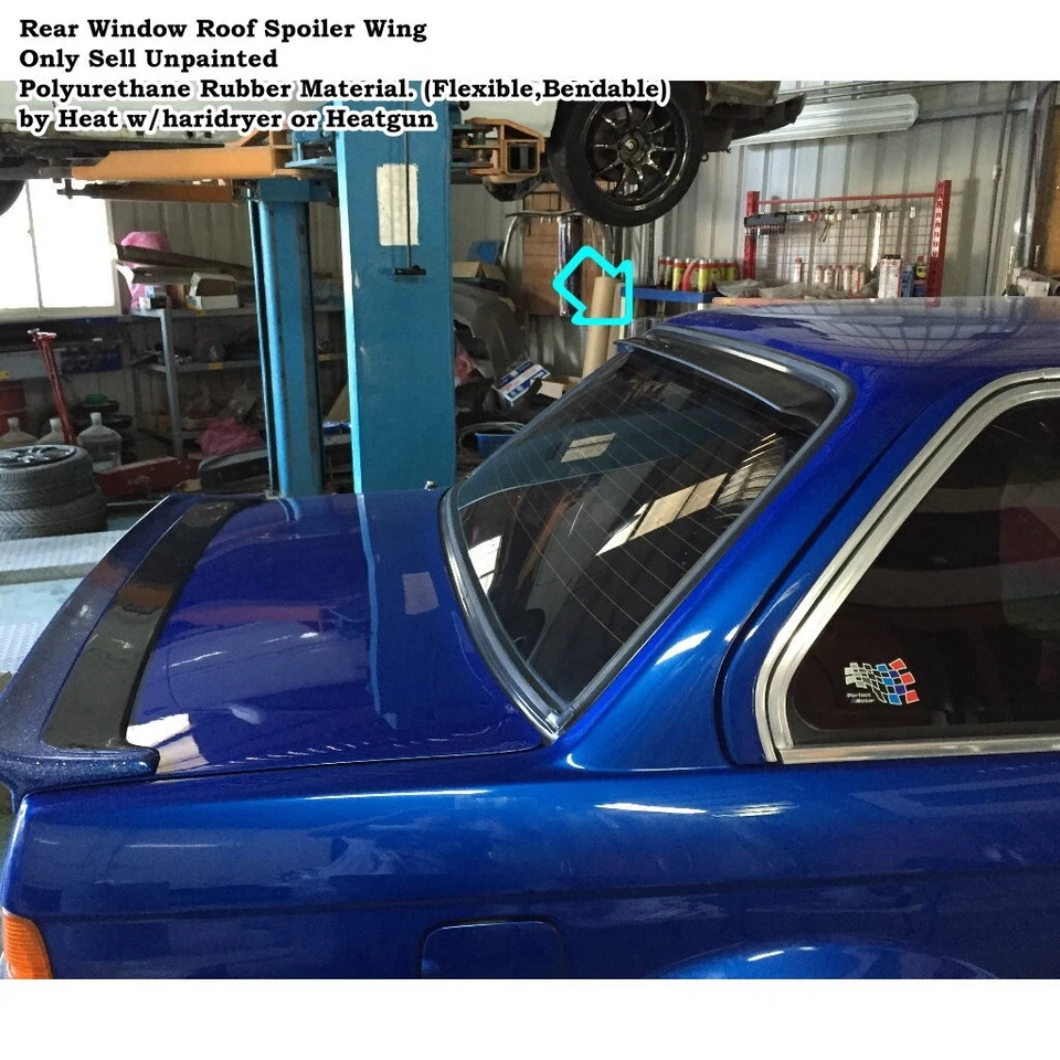 229VO Rear Window Roof Spoiler Wing Fits 1983~1994 BMW 3-series E30 Coupe Sedan - Imagem 4 de 4