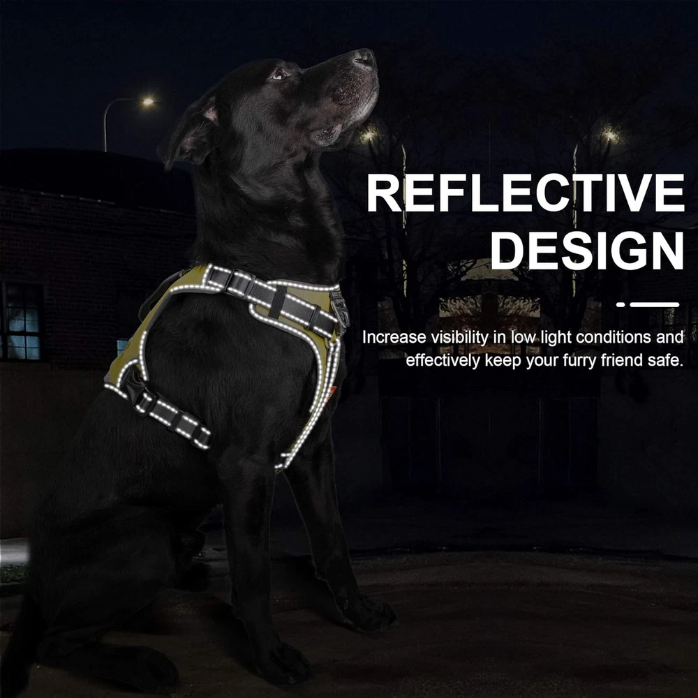 Dog Harness, Multi-Functional No-Pull Pet Vest Harness with Saddle Bags Backpack
