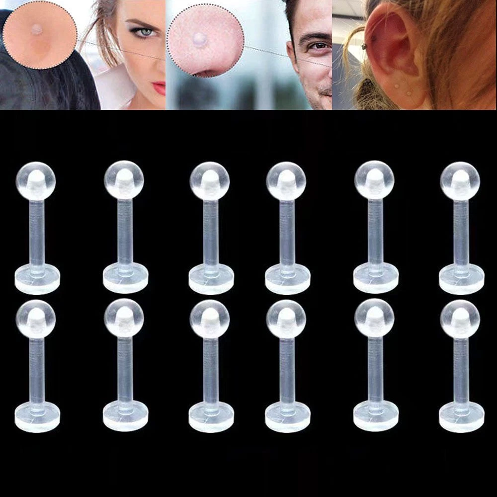 ring Labret Stud Bar Retainer Unsichtbare Piercing Lippen ringe