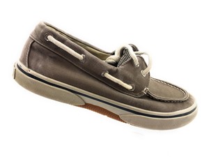gray boat shoes