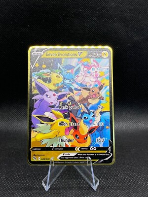 Pokemon Metallkarte   Evoli Entwicklungen V (Eevee Evolutions)   hochwertig