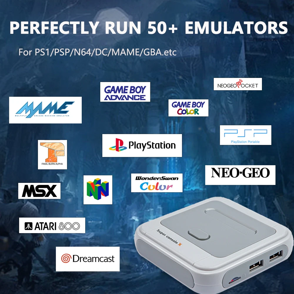 Super Console X Game Box Retro Console 100000 Games for Psp/Ps1