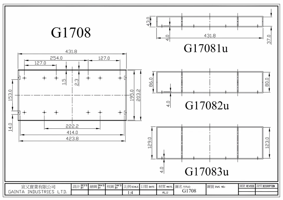G17081UBK 19-Inch ABS Enclosure 1U Rack Case Black Empty Enclosure Gainta - Image 4 of 4
