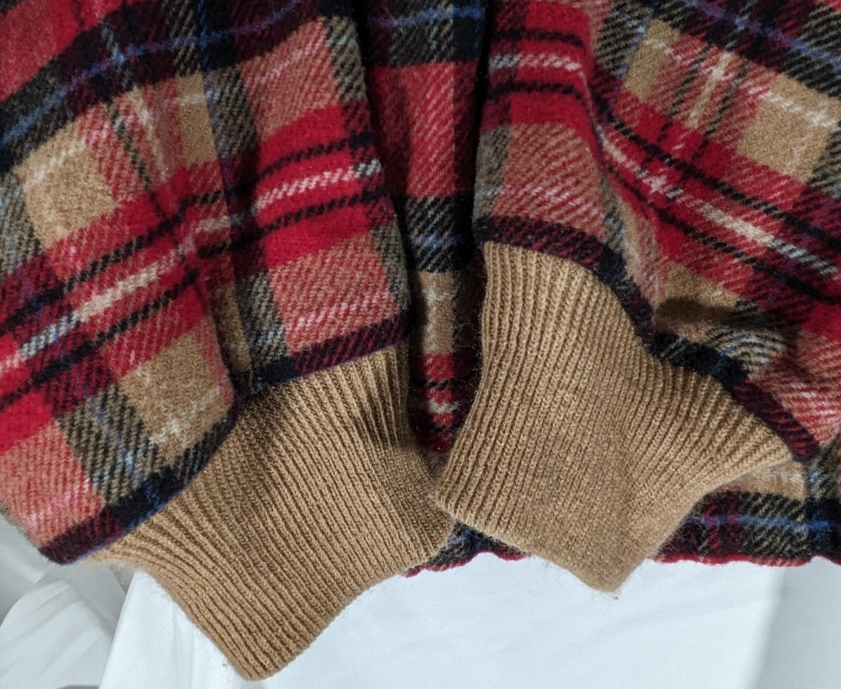 VTG Pendleton Wool Zip Front Plaid Windowpane Jac… - image 8