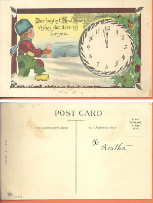 Der bestest New Year vishes dat dere iss for you. 1907-15
