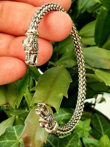 Viking Oath Arm Ring Bracelet Dragon Pewter Torque Ring Cuff Solid Metal Uk - 第 9/12 張圖片