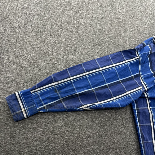 Vintage Wrangler X Long Tails Button Up Shirt Mens 2XL Pearl Snap Plaid LS Blue - Picture 5 of 13