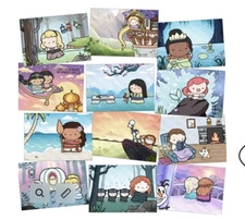 New TCMC TheCoffeeMonsterzCo Set Of Emoti Princess Prints