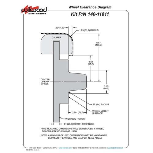 Wilwood 140-11811-R FDLI Front Brake Kit, 1949-54 Fits Chevy/53-62 Corvette - Picture 4 of 7
