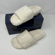 Polo Ralph Lauren Women Elenore White Slipper Size 7
