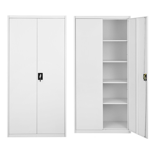 Metal Two Door Office Filing Cabinet 3/4/5 Layers Steel File Storage Cupboard UK - Picture 35 of 61