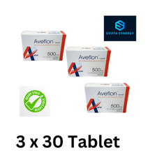 3 Boxes x 30'S Tablets AVEFLON 500mg Treatment For Hemorrhoids/Piles ORIGINAL