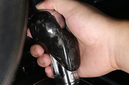 For Porsche Panamera 10+ Forged Carbon Fiber Center Gear Shift Lever Knob Cover - Picture 6 of 10