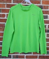 Patagonia Men's Large Base Layer Long Sleeve Crewneck Shirt Lightweight Greene
