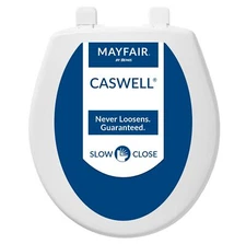 Mayfair Caswell Modern Slow Close Toilet Seat, Easy Clean Hinges and Durable