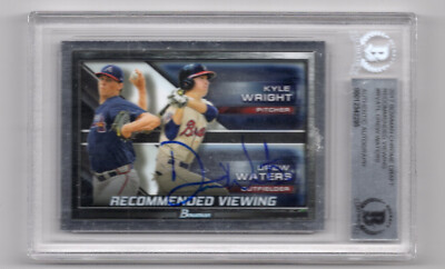 Drew Waters 2017 Bowman Chrome Recommended Viewing BGS Certified Auto