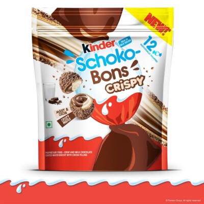 2X Kinder Schoko Bons Crispy Crunchy & Creamy Delicious Shots 67.2gm