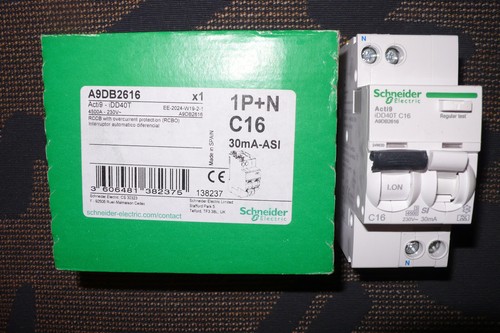 DISJONCTEUR DIFFERENTIEL A9DB2616 SCHNEIDER ELECTRIC 16A 30mA TYPE A SI 16AMPERE - Photo 7/8