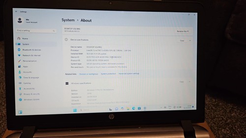 HP ProBook 450 G3 Laptop 6th Gen i5-6200U 2.30GHz 16GB RAM, 256gb SSD Win 11 Pro - Picture 3 of 8
