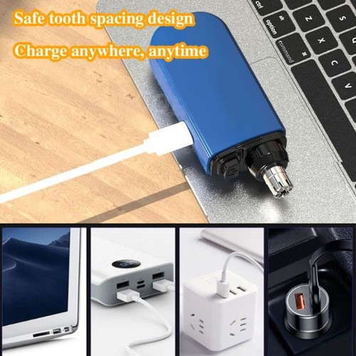 No Nasal Injuries Nose Hair Trimmer Rechargeable Nose Hair Tool - Picture 10 of 17