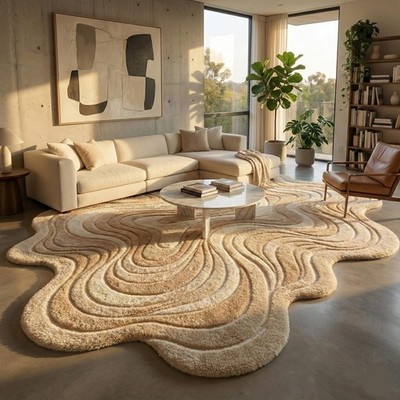 Handmade Rug | Irregular Rug | Wool Rugs | Living Room Rug | Tufted A298