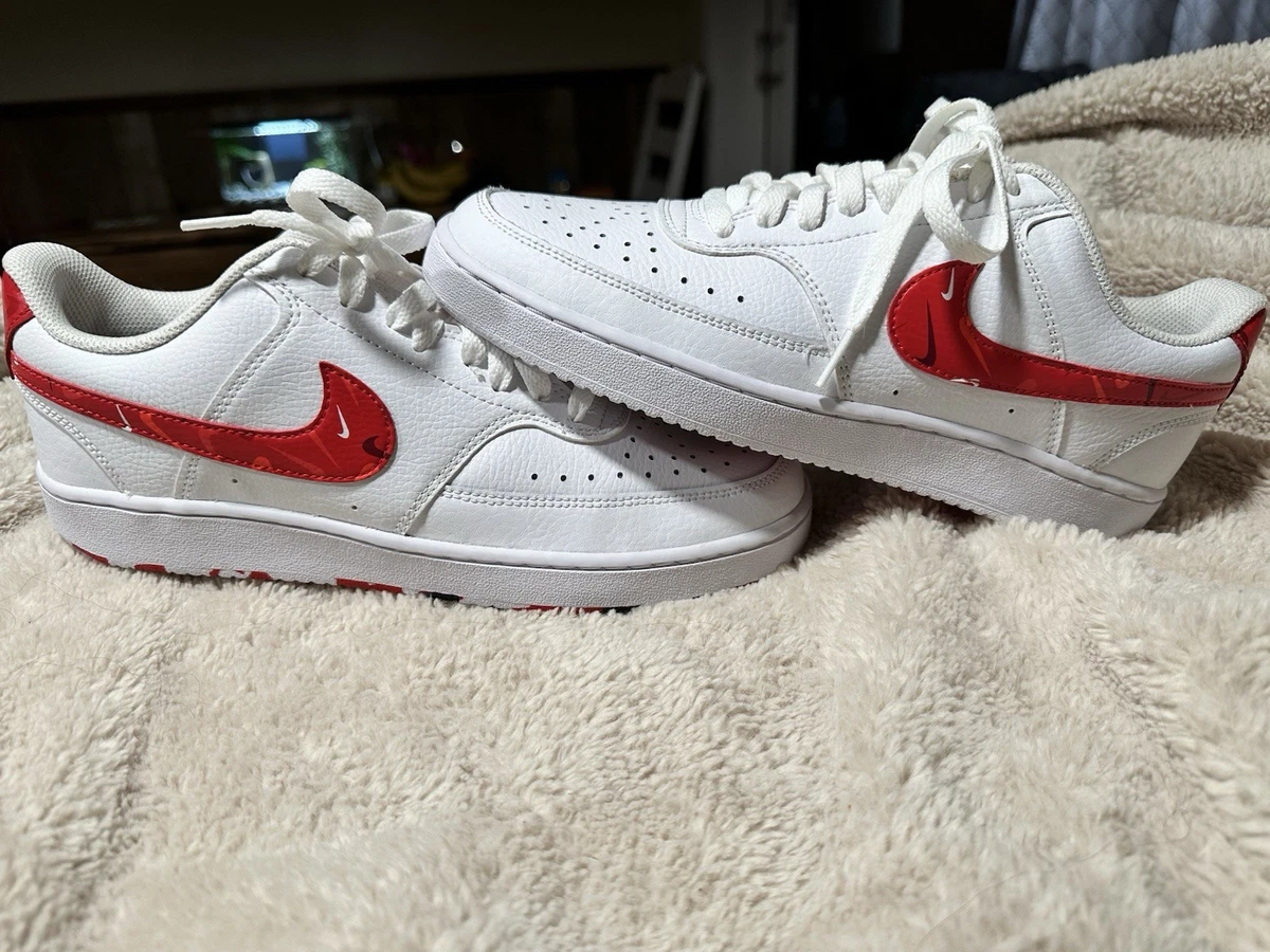Nike Court Vision Low Swoosh Print Red White Multi Sneakers Court Vision Low  main image 2