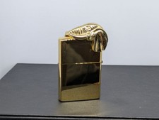 Vintage Zippo 1992 Animal Series 3D Gold Plated El*phant Design Lighter Unfired