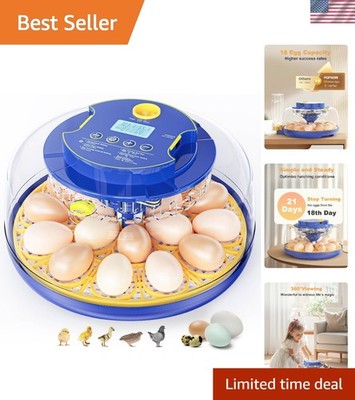 18 Egg Automatic Incubator with Humidity Control & Candler - Family Fun Hatching