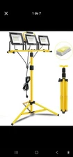 21000Lumen LED Work Lights with Stand: 3 Head Adjustable Work Light with...