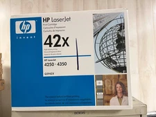 Genuine HP 42X Black Print Toner  Q5942X -  OLD STYLE OPEN  BOX  SEALED BAG