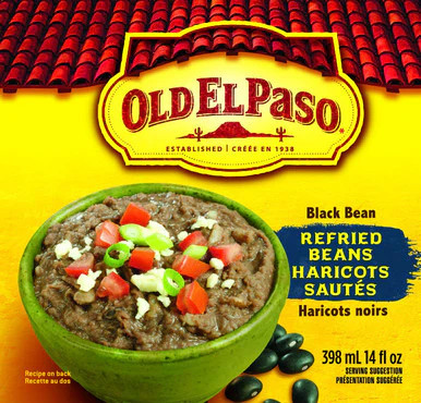 Old El Paso Refried Black Beans, 398ml/14 fl.oz. {Importiert aus Kanada} - Bild 1 von 5